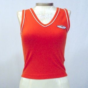 VINTAGE HARLEY-DAVIDSON Junior’s S Orange w/ White Piping Top MADE IN USA  NWT